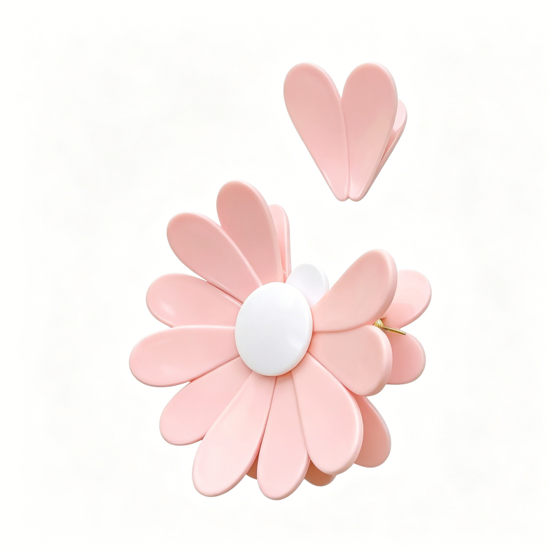 Cherry Blossom Fridge Magnetic Bag Clips Set  6 Food Sealing Clips with 1 Magnetic Daisy Base