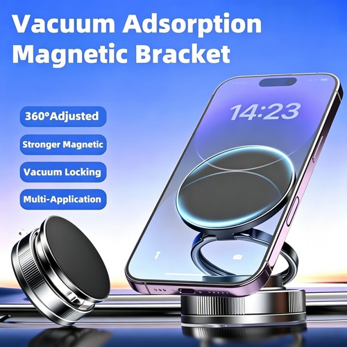 360° Adjustable Vacuum Magnetic Phone Mount for Car Desk Mirror Fit for iPhone