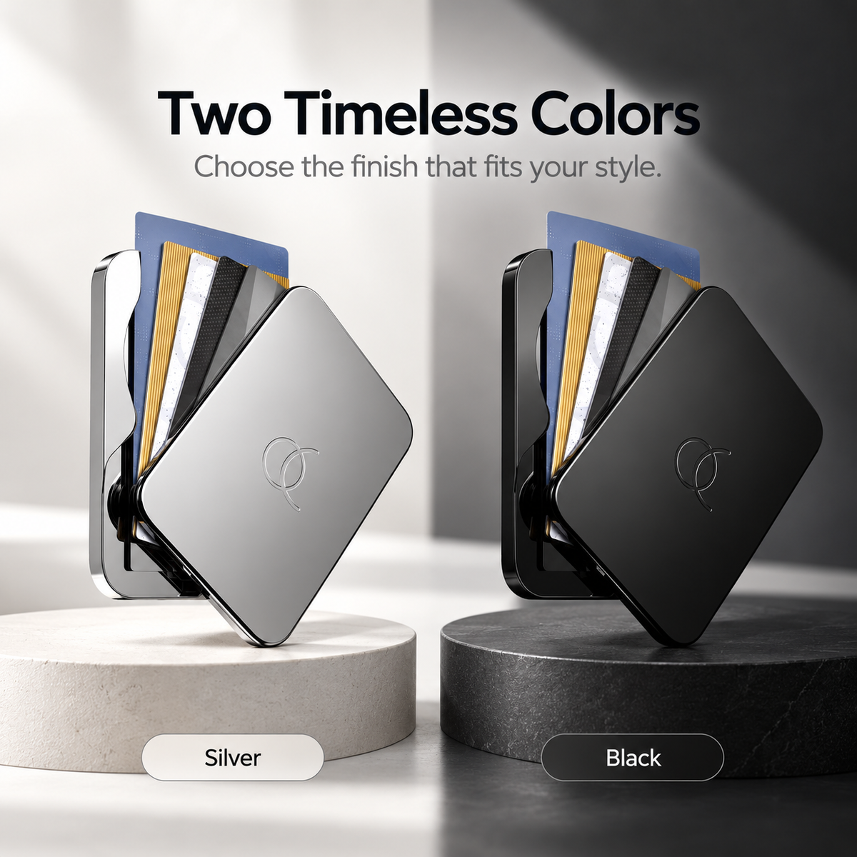 🧲 Magnetic Slim Metal Wallet ⚡ Quick Card Access & Snap-On Card Holder