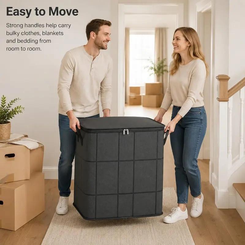 Large Foldable Storage Organizer Bag – Reinforced, Zippered & Spacious