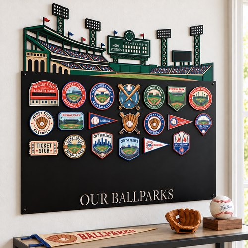 Baseball Stadium Magnet Board