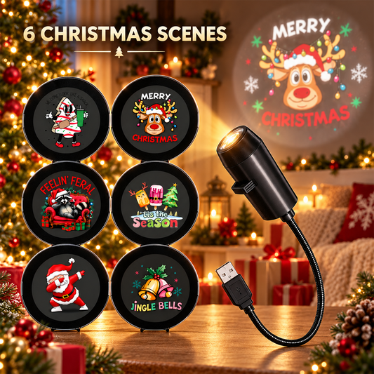 USB Holiday Projector With Changing Scenes for Festive Family Gatherings