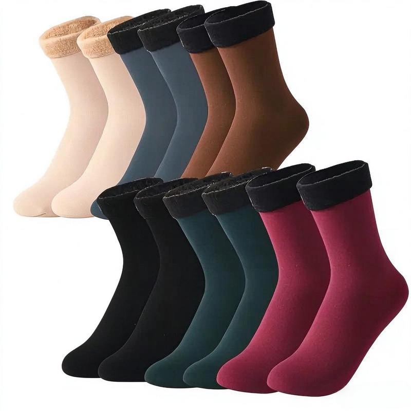 6 Pairs Women's Heavyweight Fuzzy Closed Fast-Heating Underwear Socks🧦