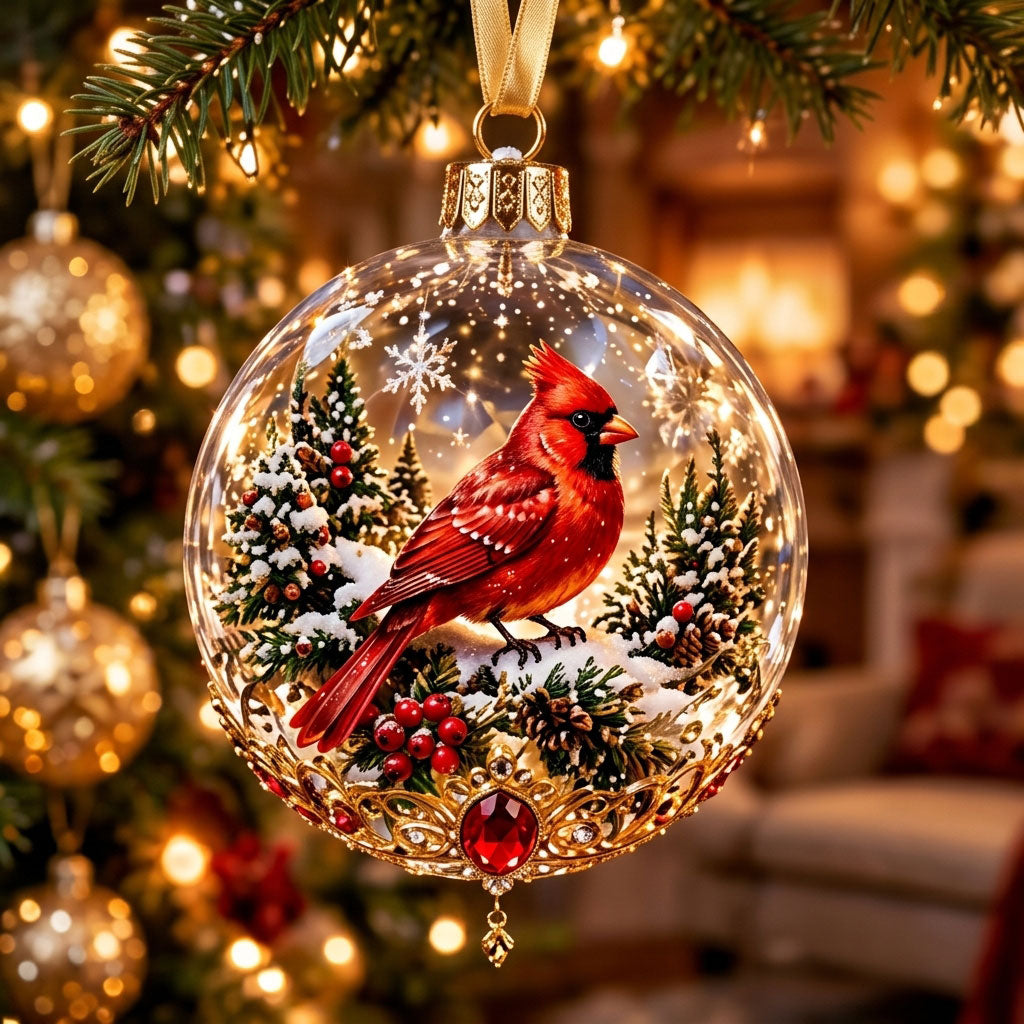 Crimson Winter Beauty XR1710013CL Christmas Ornament