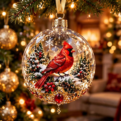 Crimson Winter Beauty XR1710013CL Christmas Ornament