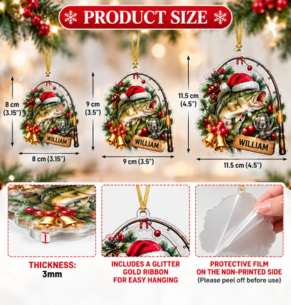 Bass Fishing WN2210002CL Christmas Ornament