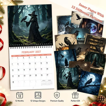 Black Friday Deal: 2027 Gothic Crow Steampunk Decorative Calendar