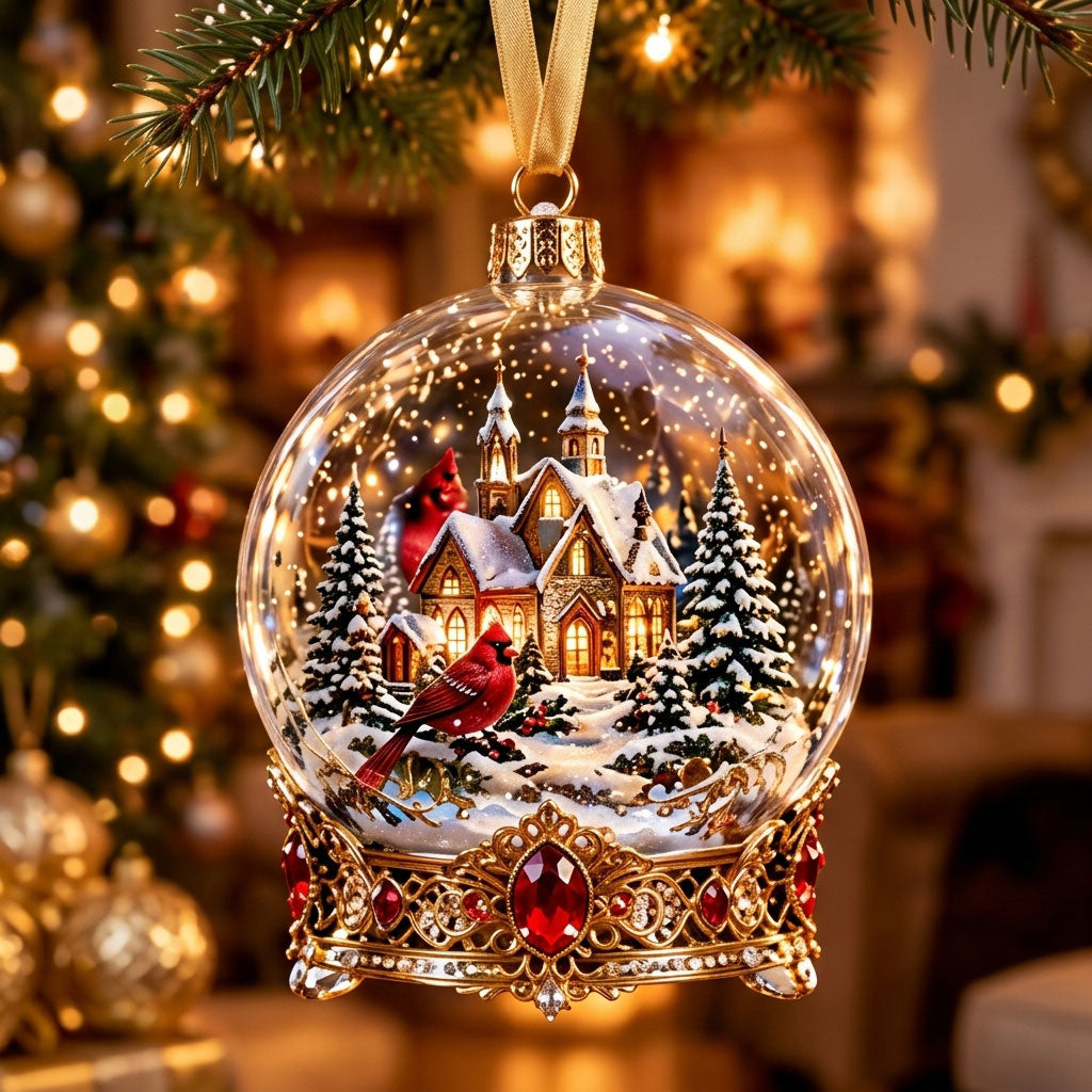 Peaceful Winter Chapel XR1710019CL Christmas Ornament