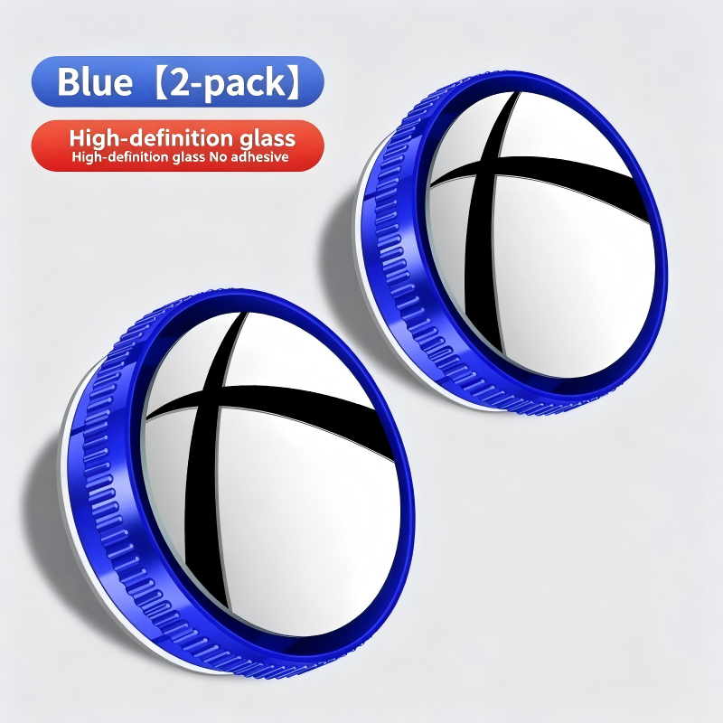 Car Blind Spot Mirror 2Pcs Suction Cup 360° Adjustable Wide Angle Safety Accessory for Parking