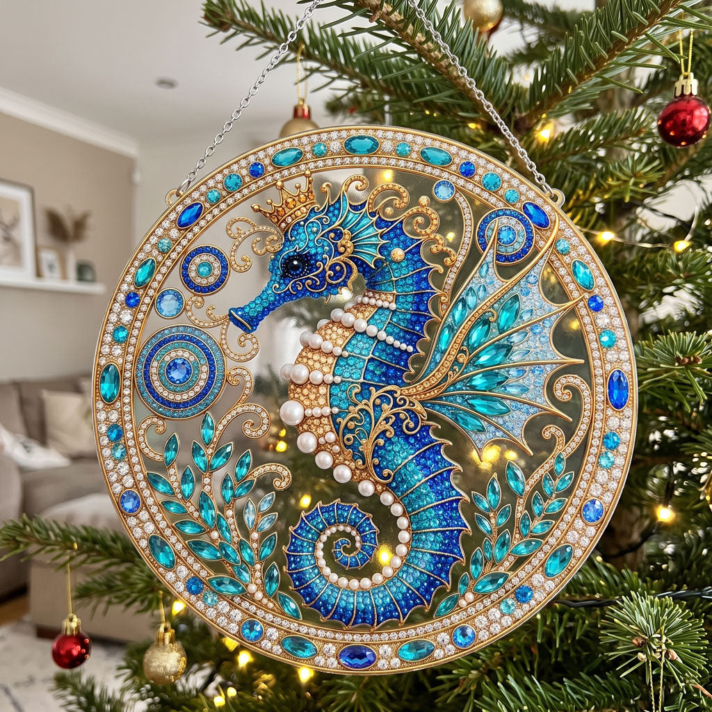Ocean Seahorse Diamond Art Hanging Ornament Kit