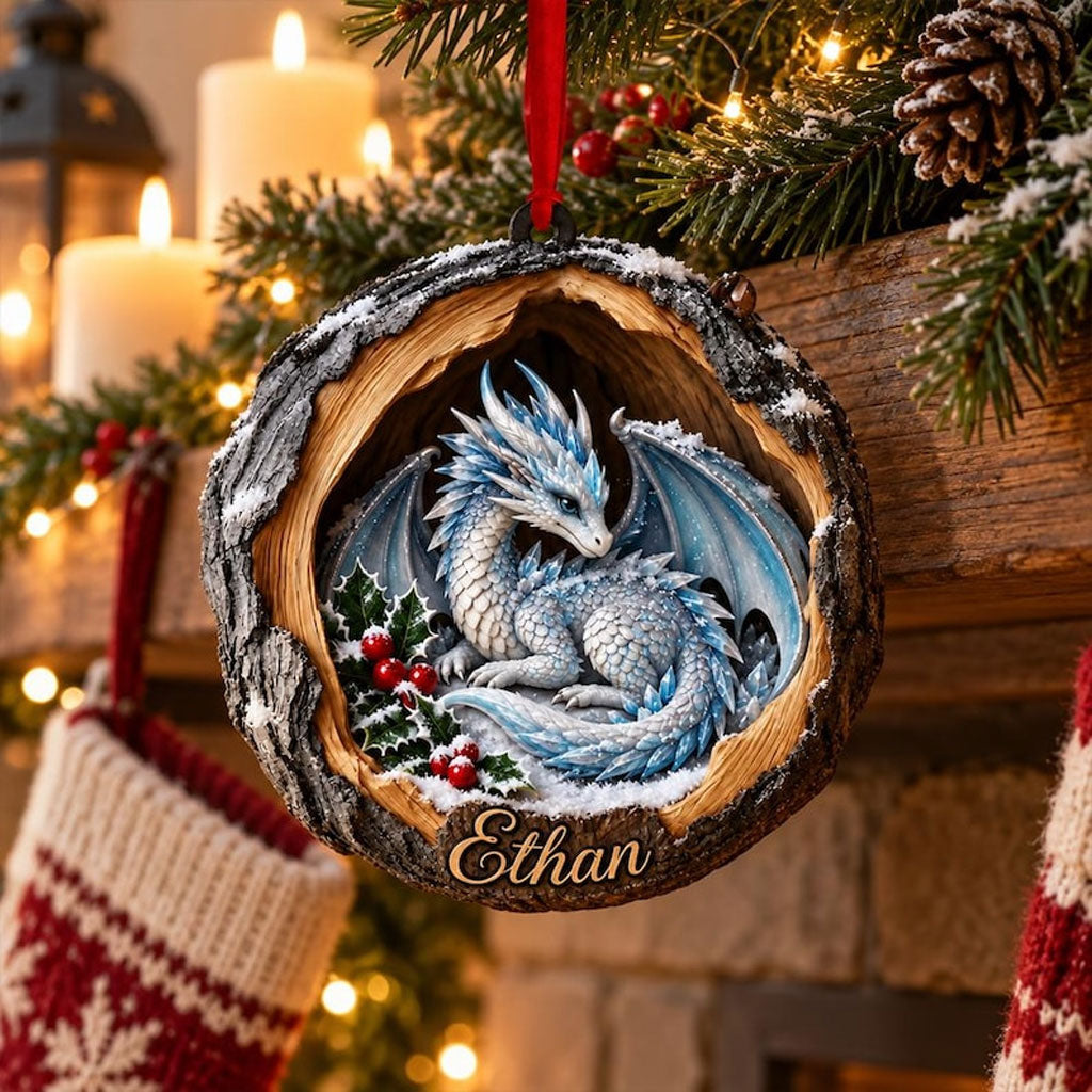Personalized Ice Dragon XR1610003CL Christmas Ornament