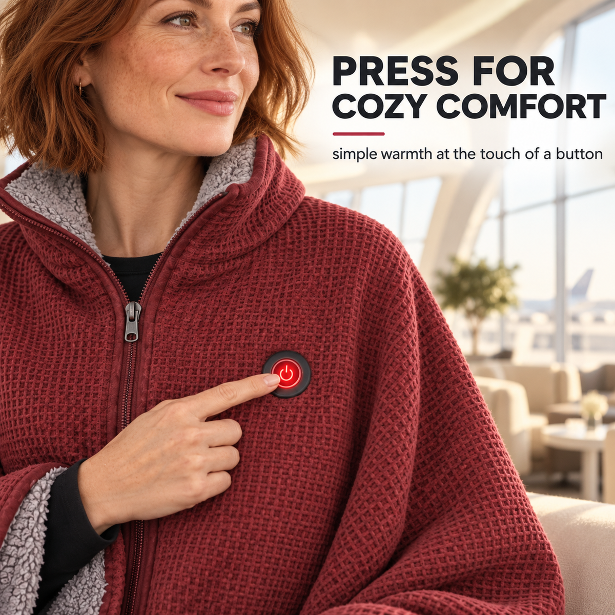 🔥 Wearable Heated Blanket – Cozy Hands-Free Warmth