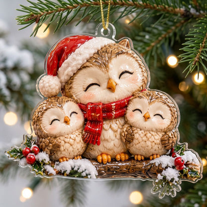 Three Owls Family XR1710050CL Christmas Ornament