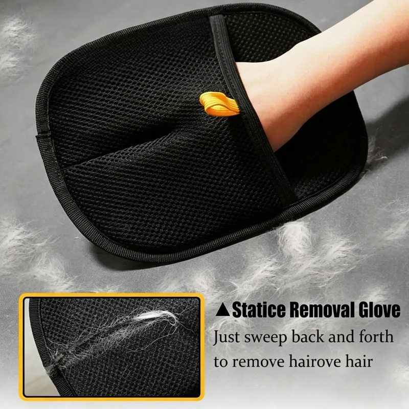 Reusable Static Pet Hair Removal Glove Lint Remover Mitt for Clothes Sofa Couch Carpet Bed Furniture Car Seats Dog Cat Grooming Brush
