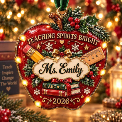 Personalized Teacher Spirits XR1610017CL Christmas Ornament
