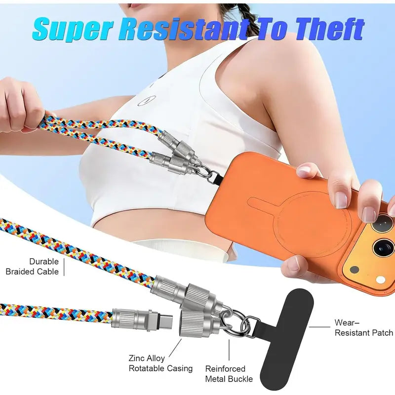 📱 2-in-1 Phone Lanyard & Charging Cable — Hands-Free Carry, Everyday Convenience ⚡