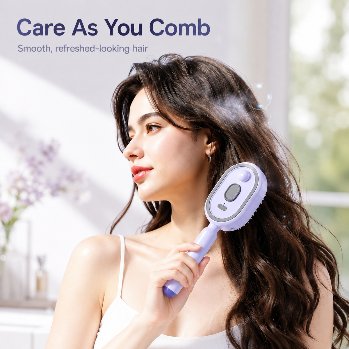 🔥Last Day 50% OFF Electric Mist-Spraying Massage Cushion Brush