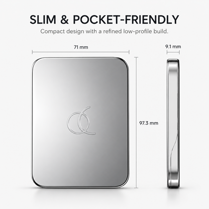 🧲 Magnetic Slim Metal Wallet ⚡ Quick Card Access & Snap-On Card Holder