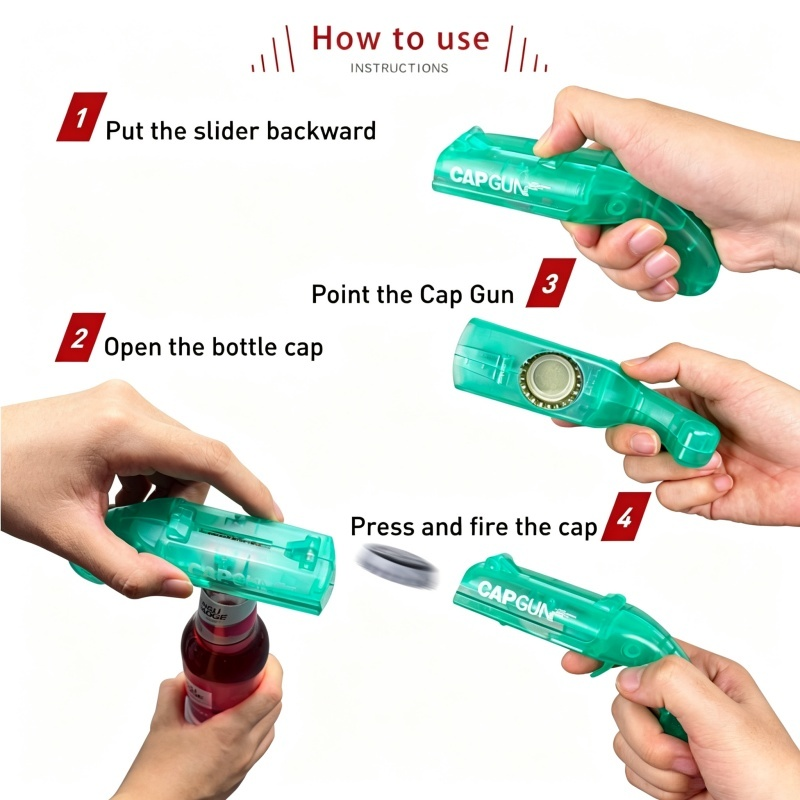Funny Cap Launching Bottle Opener, Party Gadget Gift for Men
