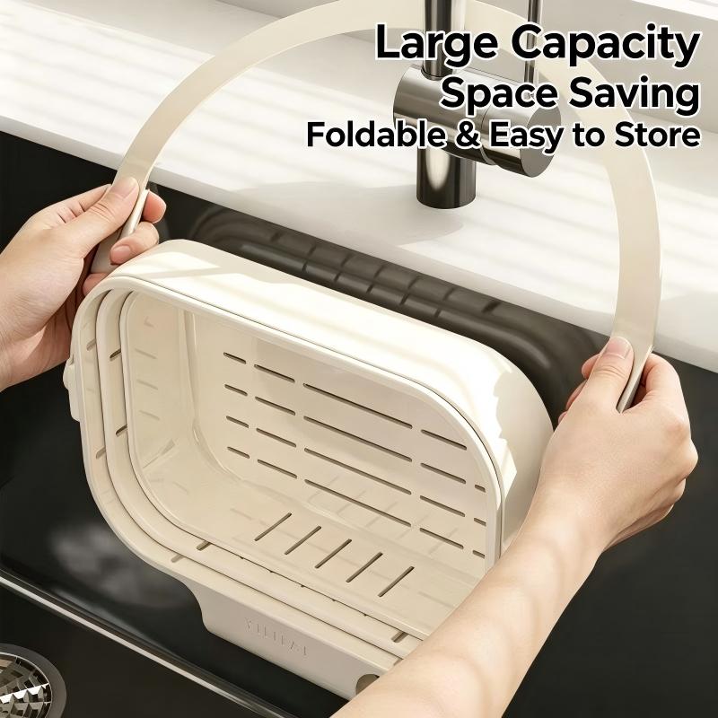 Thickened Retractable Fruit Vegetable Washing Basket Drain Rack Hanging
