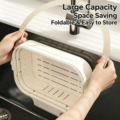 Thickened Retractable Fruit Vegetable Washing Basket Drain Rack Hanging