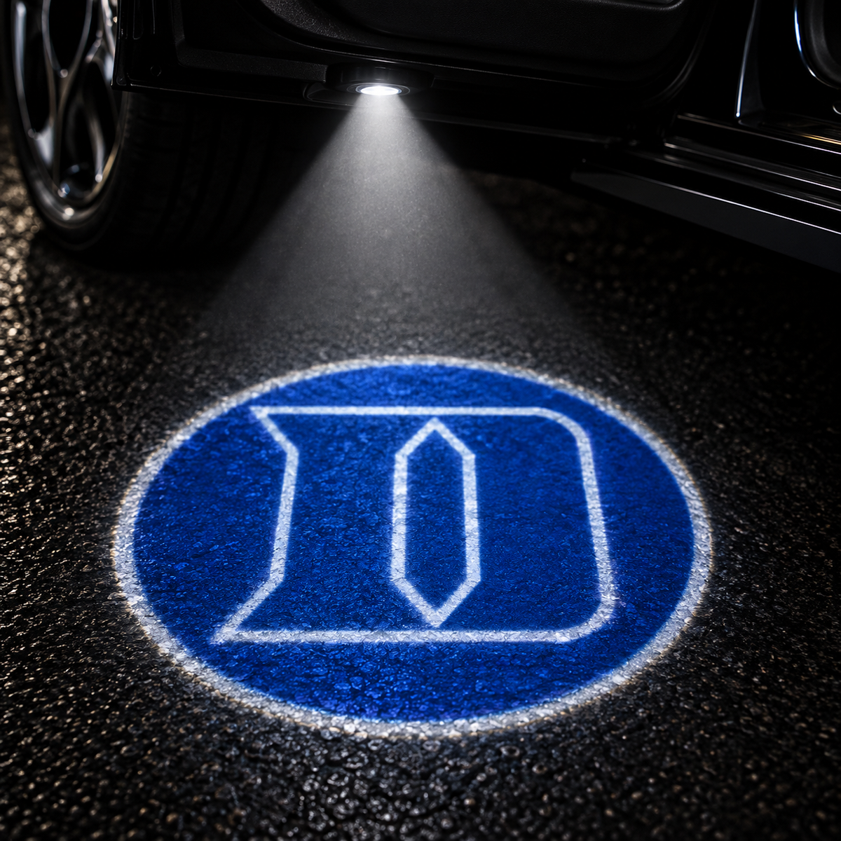 Duke Blue Devils car door projector light design