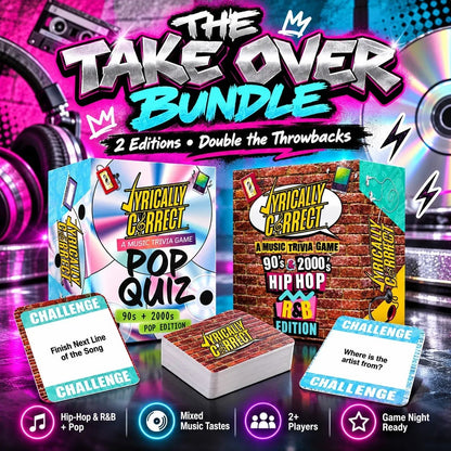🎤 Lyrically Correct Music Trivia Game Bundle – Country, Hip-Hop, R&B & Pop