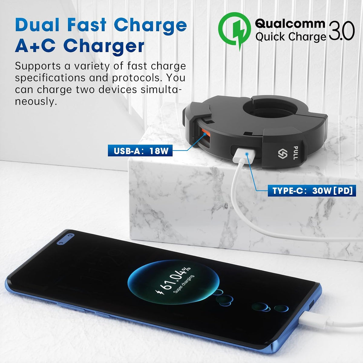USB Socket Motorcycle USB Charger Socket 12V USB C Motorbike 48W