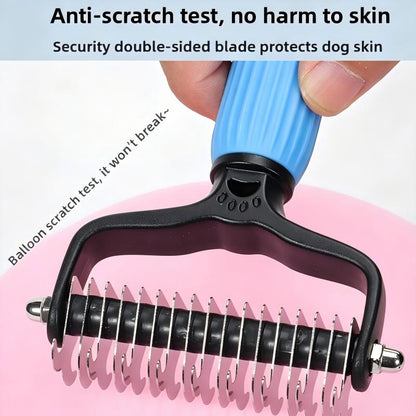 Double Sided Stainless Steel Detangling Comb for Pets Shedding Matting Removal Tool