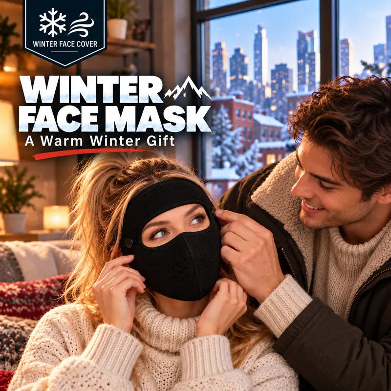 Winter Face Mask with Detachable Goggles, Windproof Thermal Fleece Lined Full Face Cover 🥽