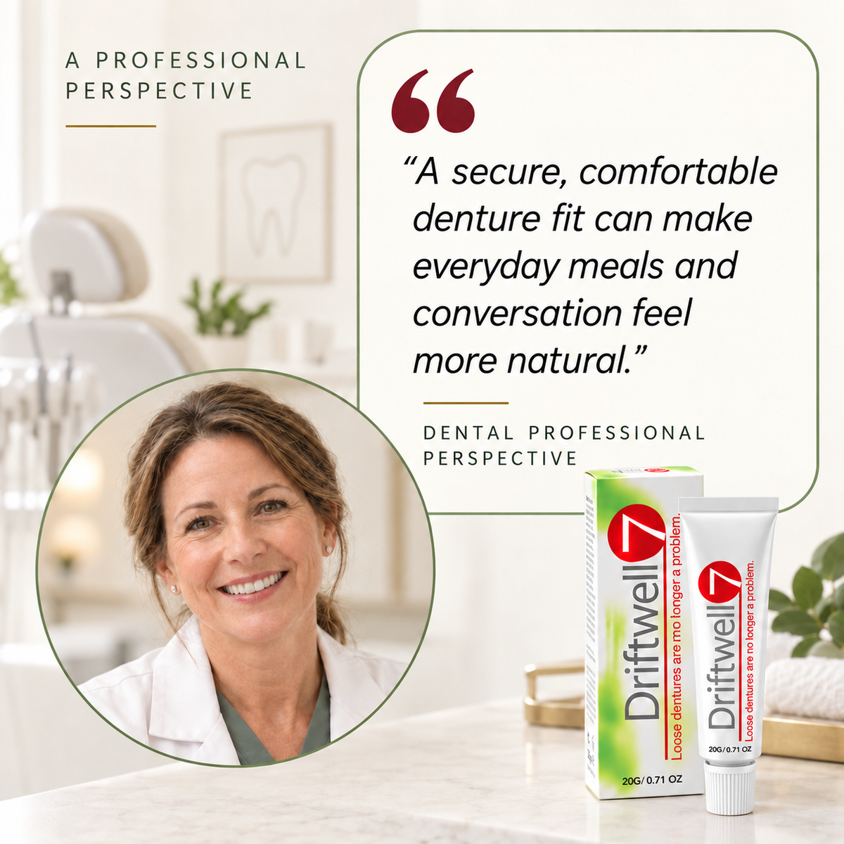 Driftwell™ Heat-Activated Denture Retention Gel