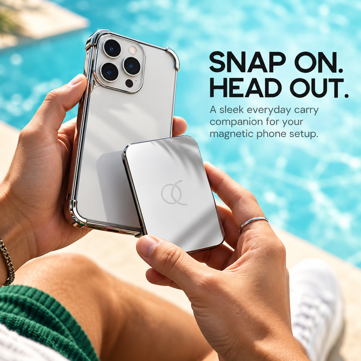 🧲 Magnetic Slim Metal Wallet ⚡ Quick Card Access & Snap-On Card Holder