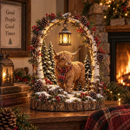 Woodland Christmas Lantern Collection – Lighted Forest Tabletop Decor