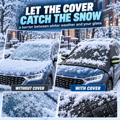 All-Season Windshield Snow Cover with Mirror Protection❄️