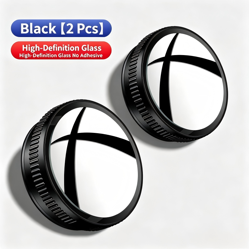 Car Blind Spot Mirror 2Pcs Suction Cup 360° Adjustable Wide Angle Safety Accessory for Parking