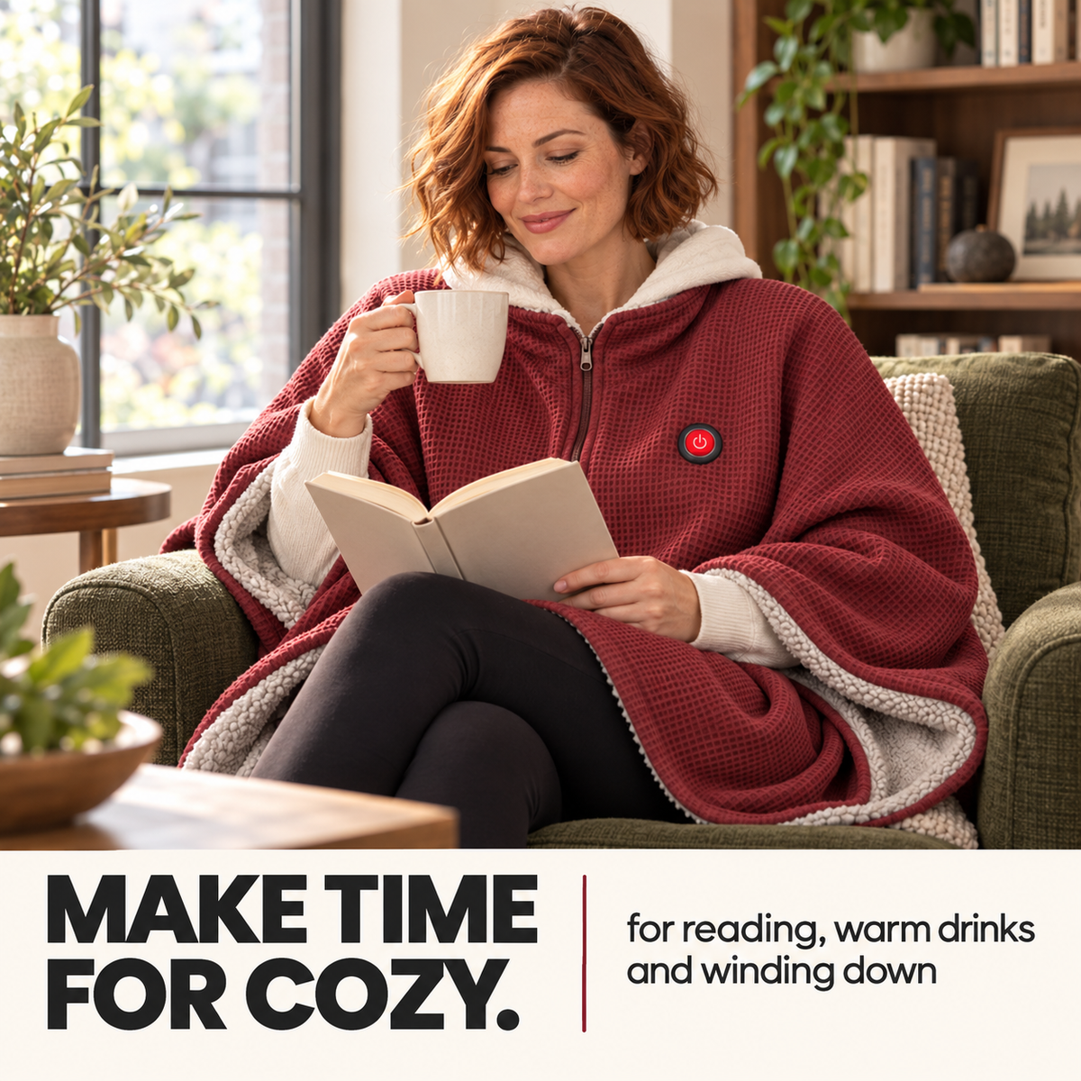 🔥 Wearable Heated Blanket – Cozy Hands-Free Warmth