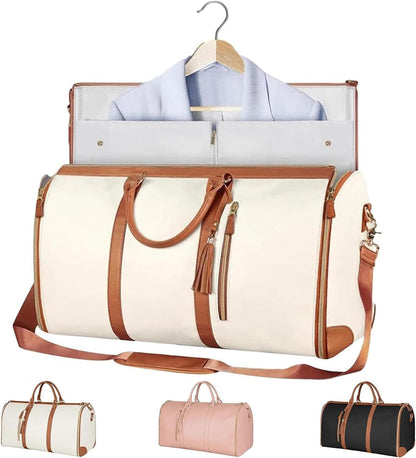 2-in-1 Convertible Garment Duffle – Carry-On with Hanging Suit Compartment & Shoe Storage