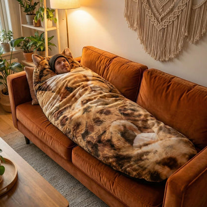 🔥Hot Sale 49% off🐱 Fluffy cat sleeping bag – Soft, Warm & Purrfectly Cozy😴💤