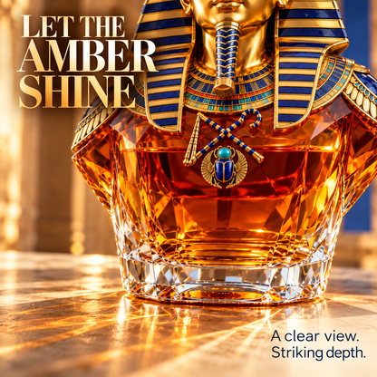 👑 Tutankhamun’s Legacy Whiskey Decanter — Blue & Gold Limited Custom Edition