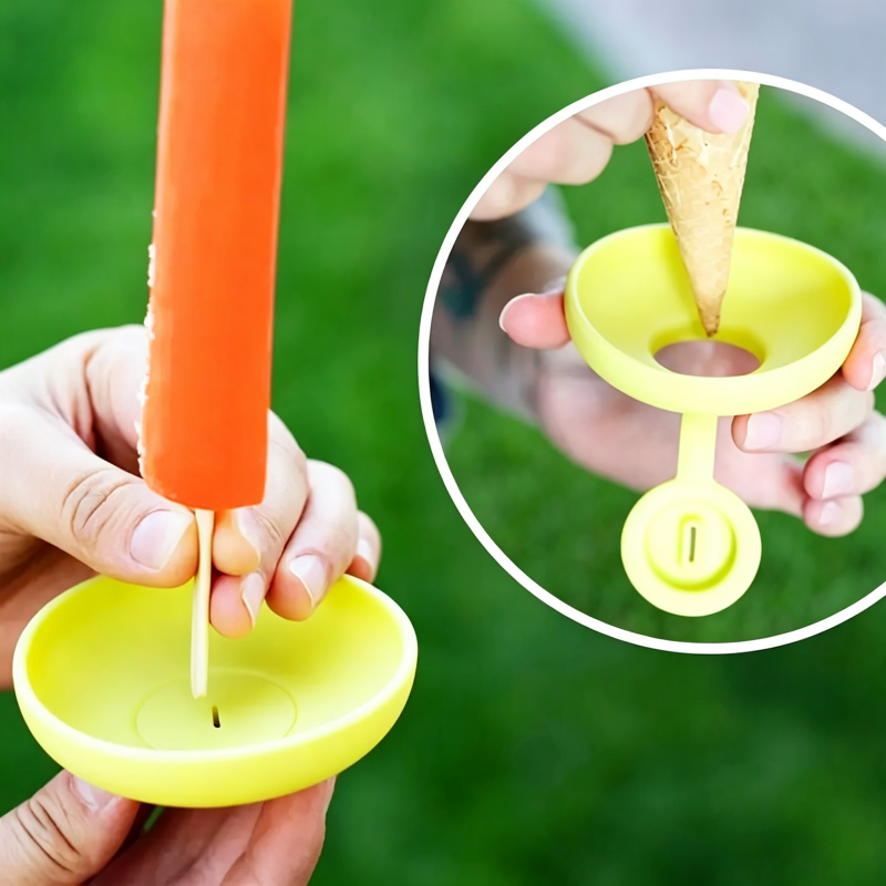 Silicone Drip Catch Popsicle Holder, Anti-drip Ice Cream Cone Drip Catcher for Kids