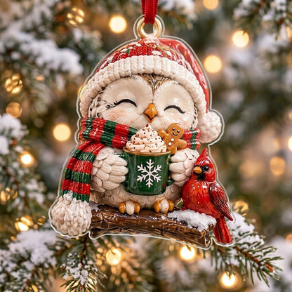 Owl Hot Cocoa XR1710045CL Christmas Ornament