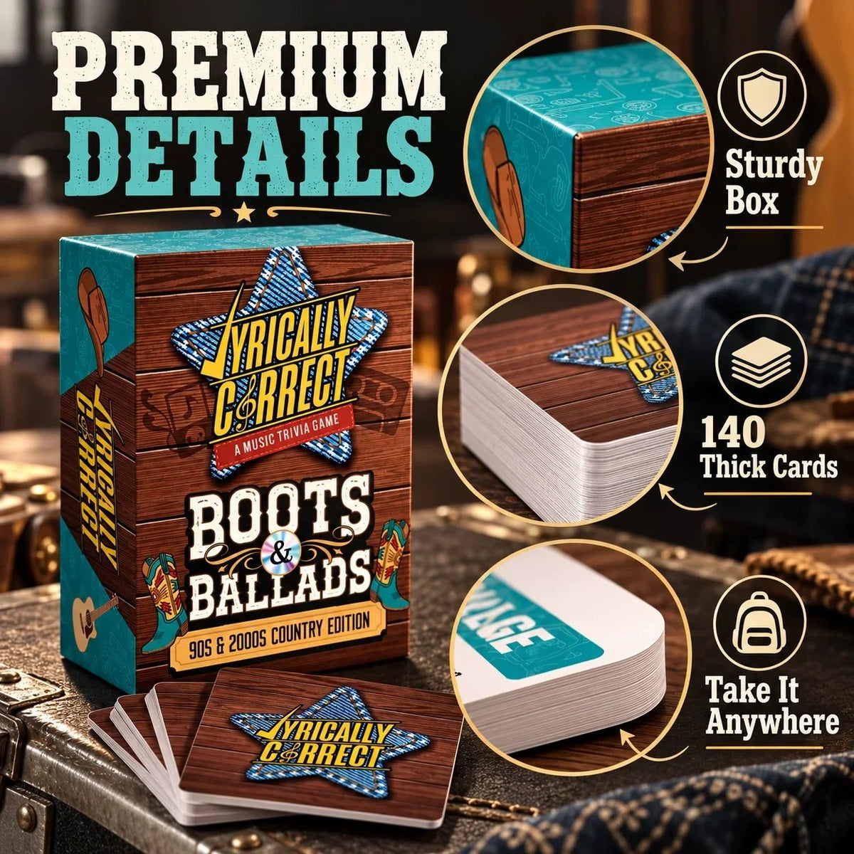 🎤 Lyrically Correct Music Trivia Game Bundle – Country, Hip-Hop, R&B & Pop