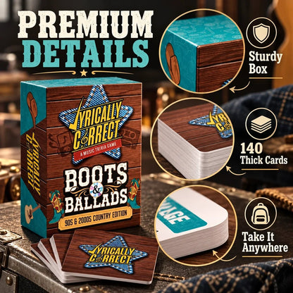 🎤 Lyrically Correct Music Trivia Game Bundle – Country, Hip-Hop, R&B & Pop
