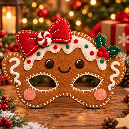 🔥 Handmade Christmas Felt Masks | Cute Holiday Party Costumes & Festive Dress-Up Accessories