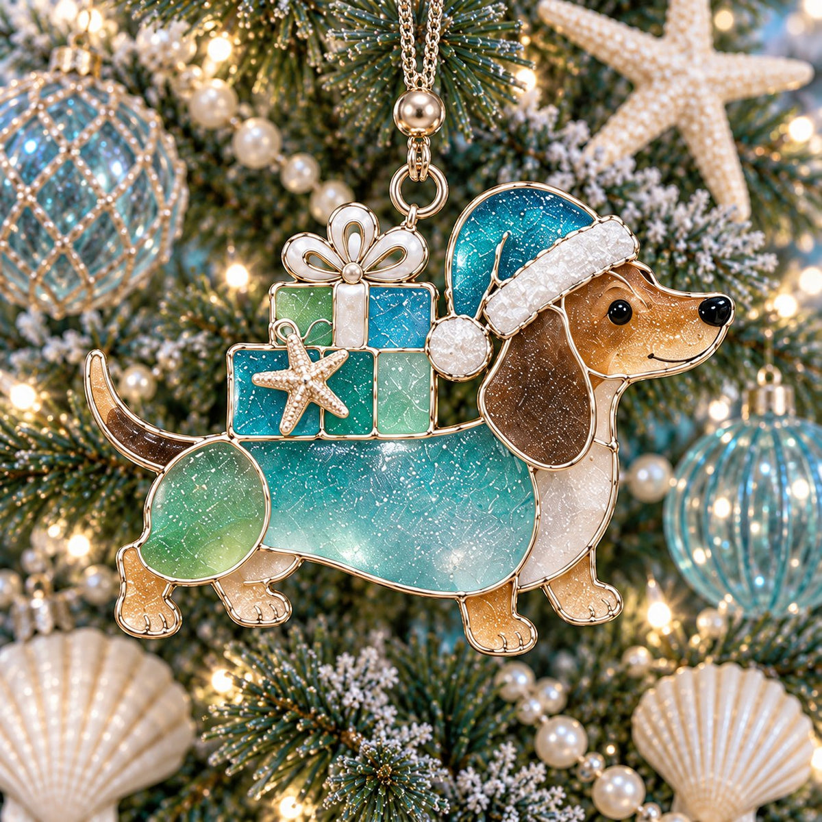 Coastal Dachshund XR2110002CL Christmas Ornament