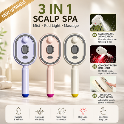 🔥Last Day 50% OFF Electric Mist-Spraying Massage Cushion Brush