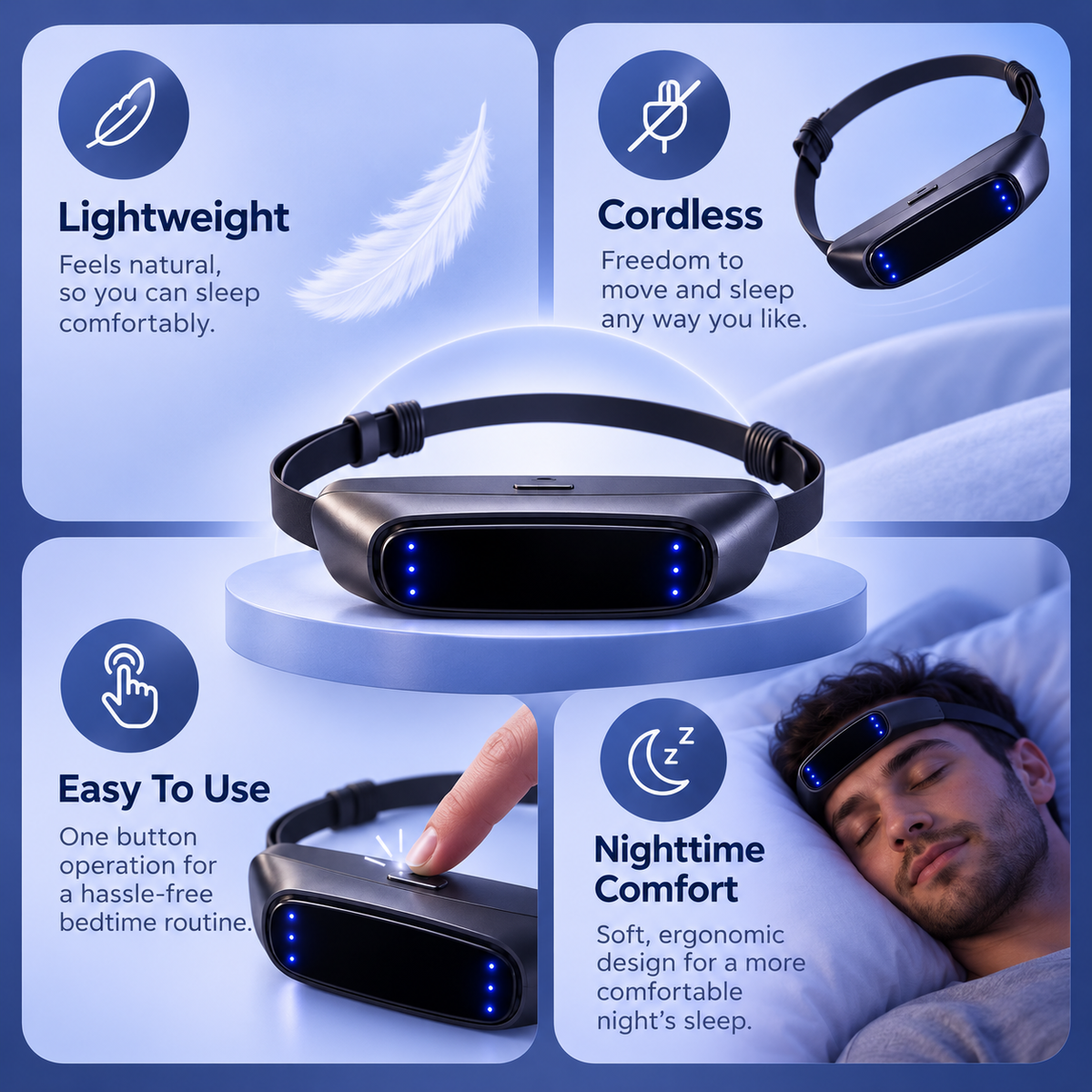 🌙 Smart Anti-Snoring Wearable Device - Intelligent Sound Sensor & Gentle Vibration