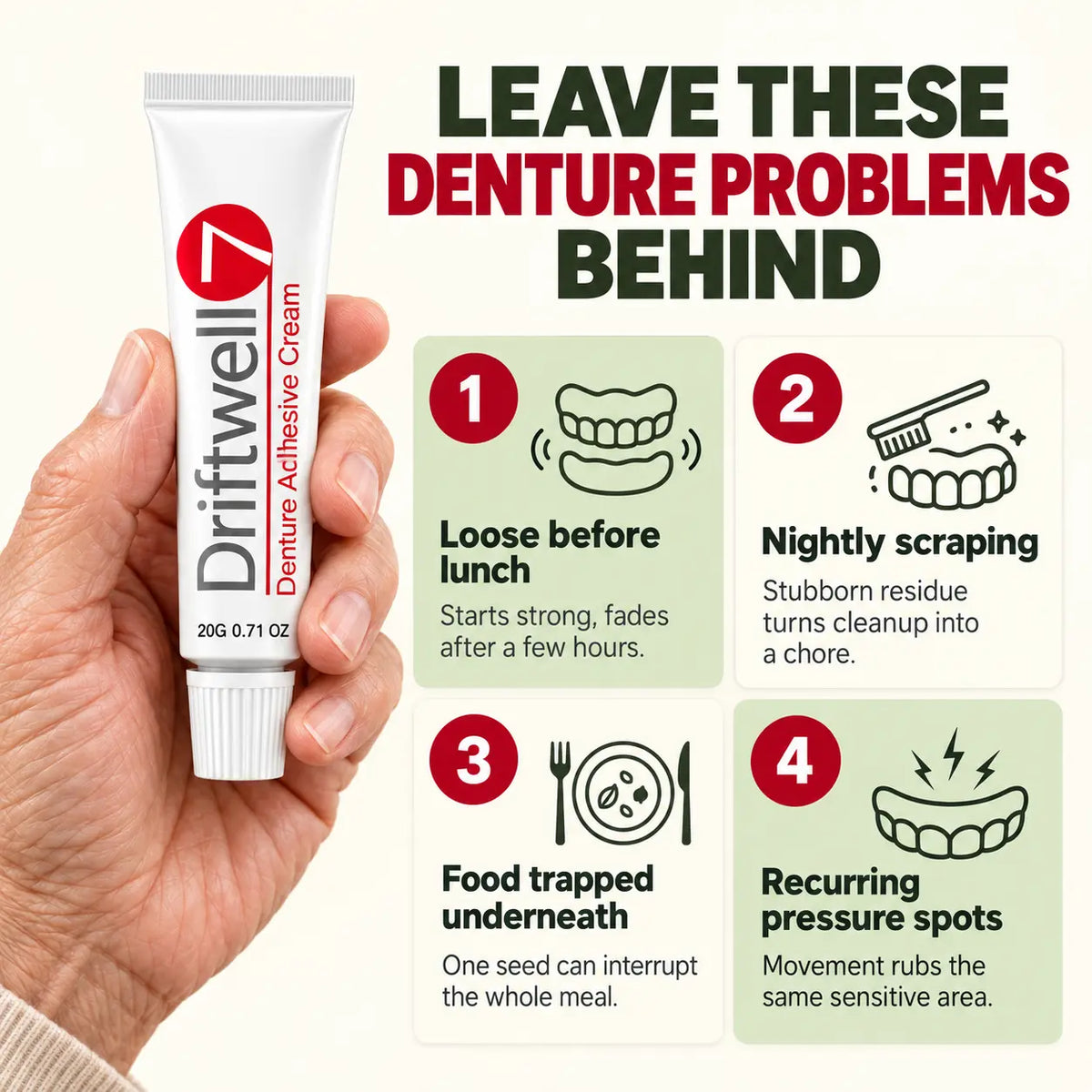 Driftwell™ Heat-Activated Denture Retention Gel