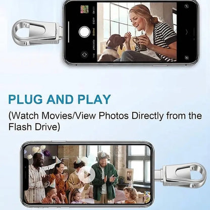 💎2-in-1 dual-interface flash drive—featuring high-speed USB 3.0 data transfer and compatibility with all Android, iOS, and HarmonyOS smartphones and computers.😱