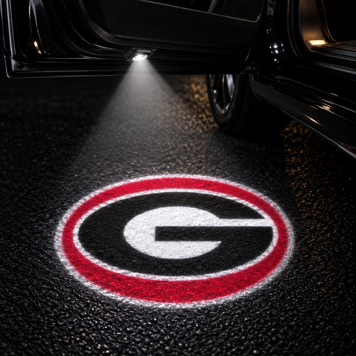 Georgia Bulldogs car door projector light design